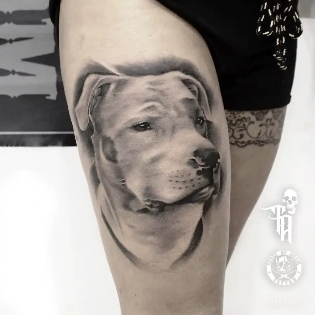 tatuajes realismo de perros