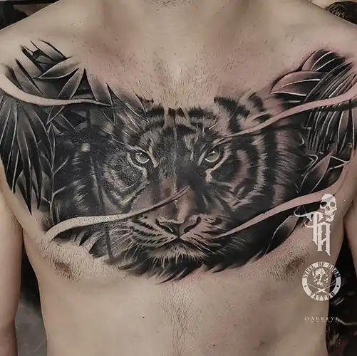 tatuajes realistas tigres realizados por Tony Atichati