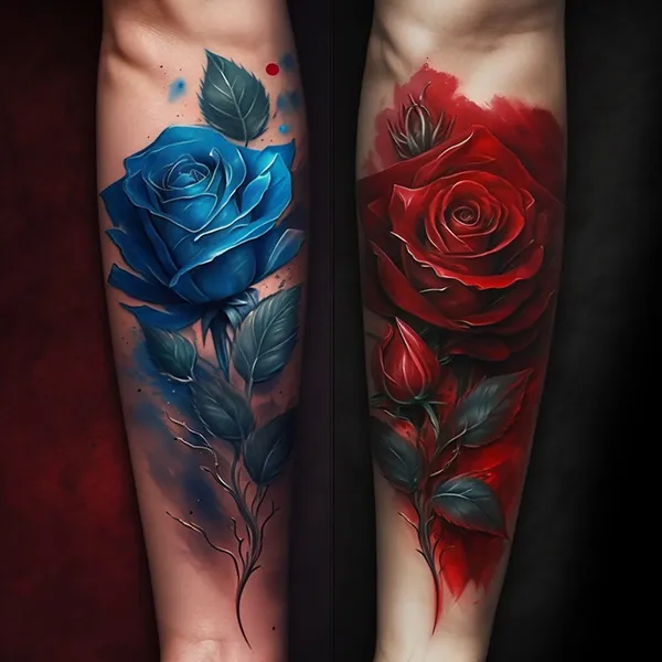 Tatuajes en pareja Barcelona Rosas