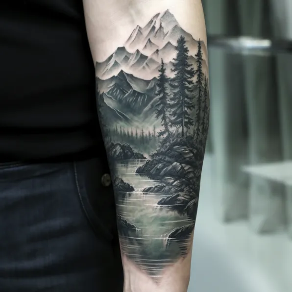 ideas de tatuajes realistas paisajes